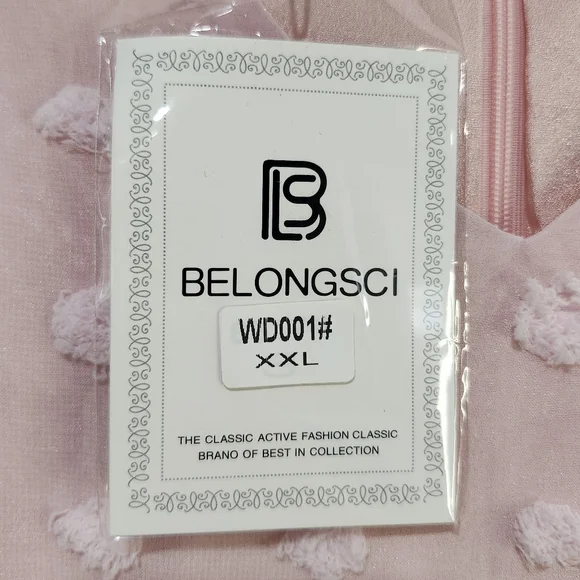 💚 3/$10 Belongsci Pink Textured Dress Size XXL - Picture 6 of 11